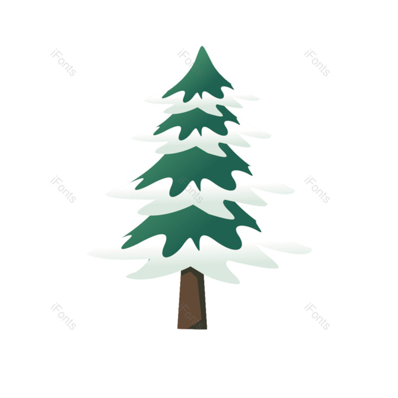 卡通图片,绿色元素,圣诞树PNG,点缀免抠素材